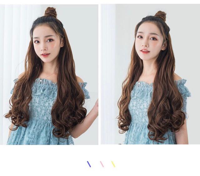TÓC KẸP XOĂN DẢI DÀI 65CM, RÔNG 25CM ĐỦ MÀU