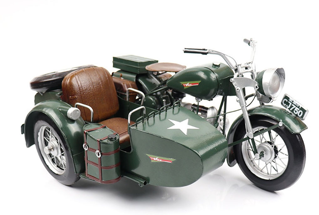 Mô Hình Xe Sidecar 3 Bánh Retro