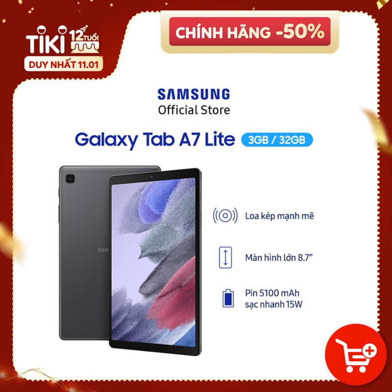 Máy tính bảng Samsung Galaxy Tab A7 Lite LTE SM-T225 - Hàng Chính Hãng