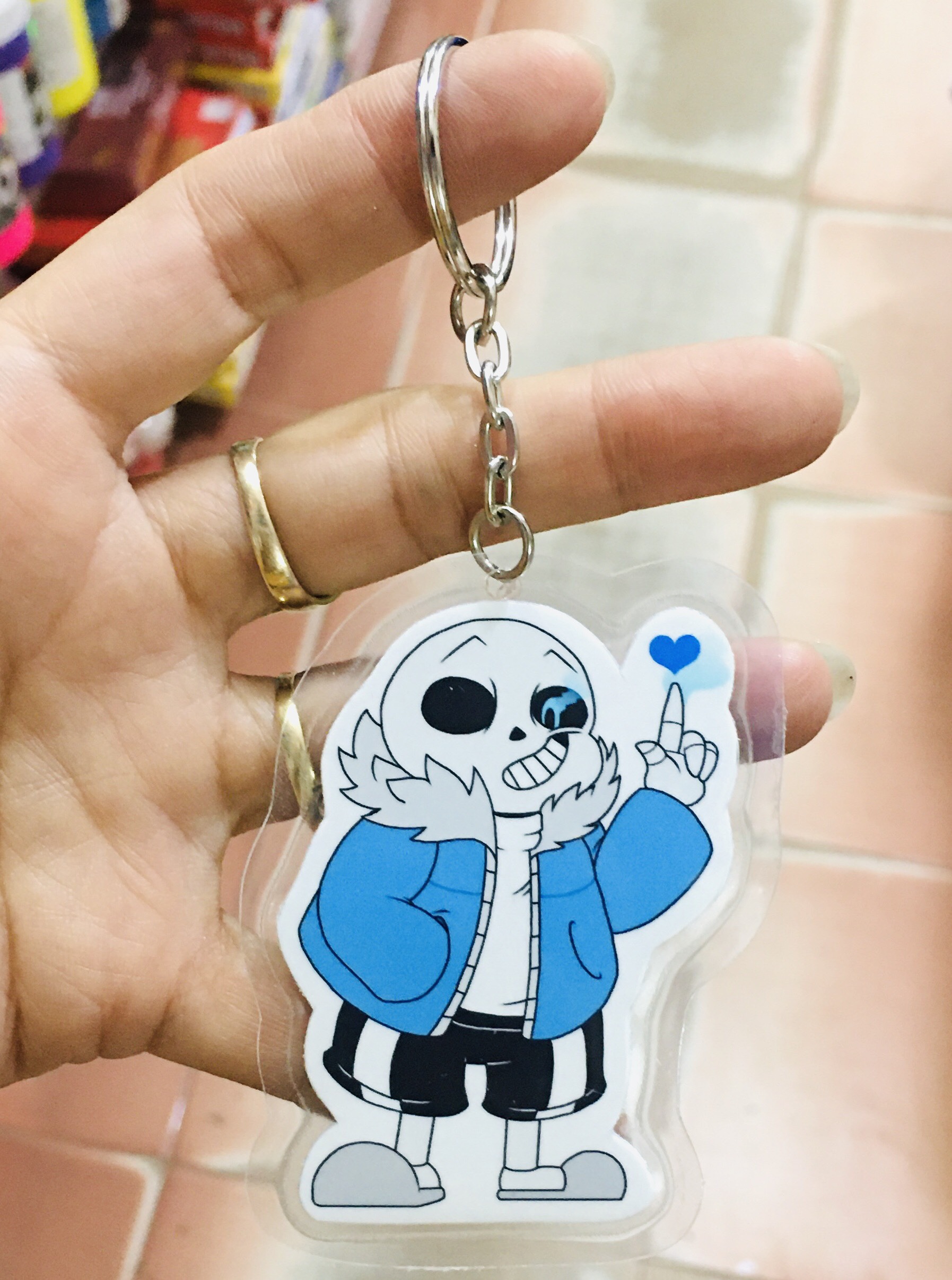 Set 5 Móc khóa cắt tỉa Sans Undertale khác nhau gửi ngẫu nhiên