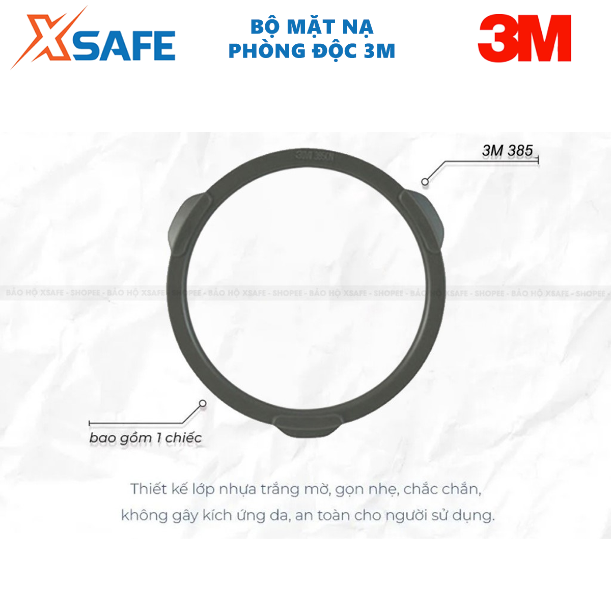 Bộ mặt nạ phòng độc 3M 3200-3301K-7711-385 (4 món) - Mặt nạ chống độc, bụi - Dùng phun sơn, phun xịt hóa chất