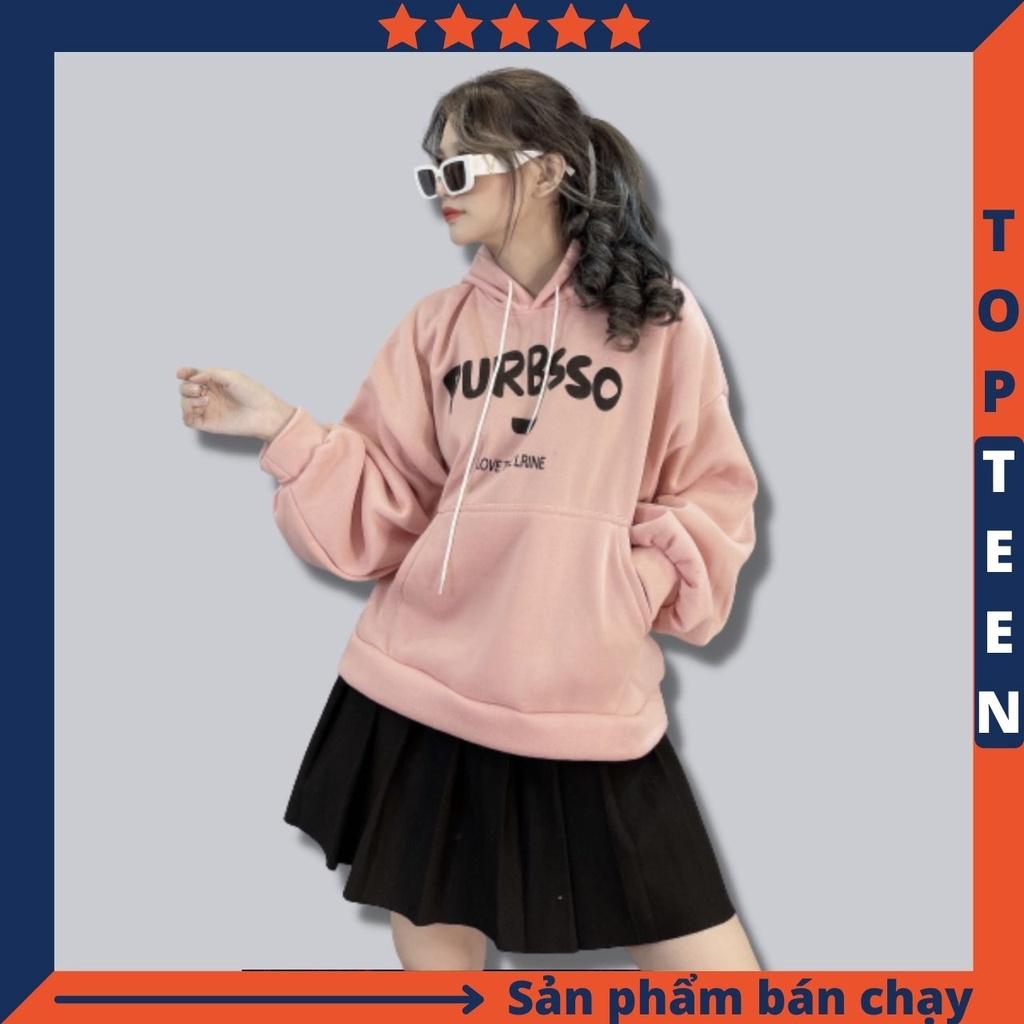 Áo hoodie nam nữ nỉ bông form rộng cánh dơi tay phồng quảng châu áo chuôi đầu có mũ PURBSSO - TOPTEEN 3430