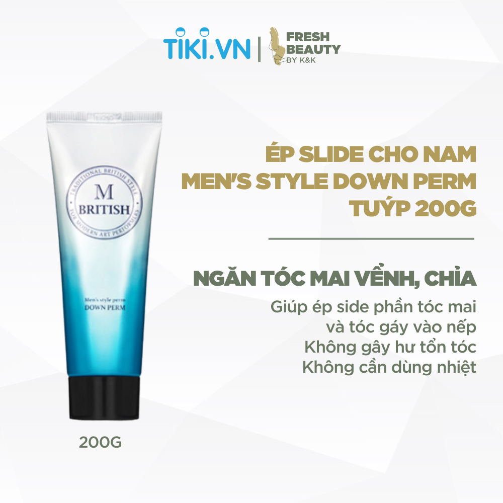 Ép tóc mai (ép side) BRITISH M Men's Style Down Perm chuyên nghiệp cho Nam tạo kiểu đúng nếp 200g