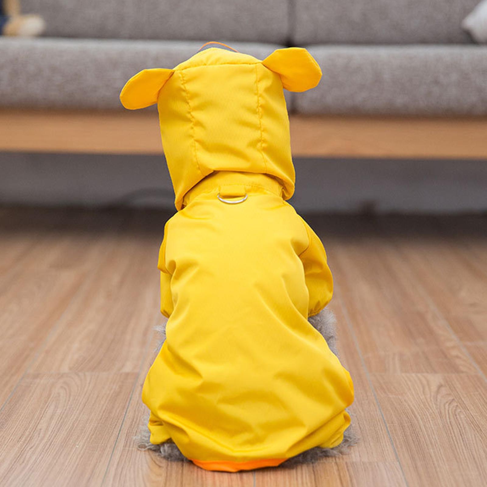 Dog Raincoat Pet Dog Raincoat Waterproof Dog Puppy Raincoat with Transparent Hat Brim Large Dog Medium Dog Rain Coat