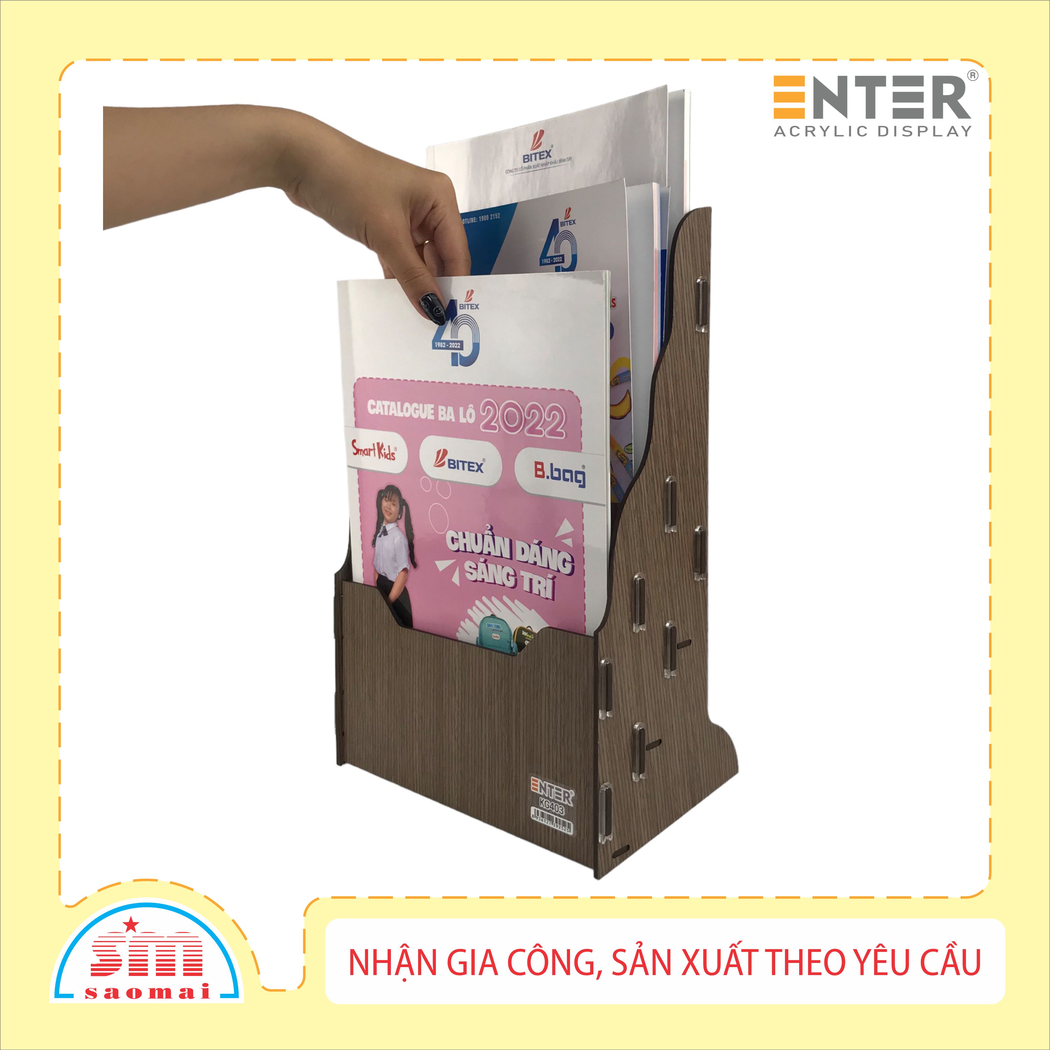 Kệ gỗ 3 ngăn Enter KG403 A4 lắp ráp