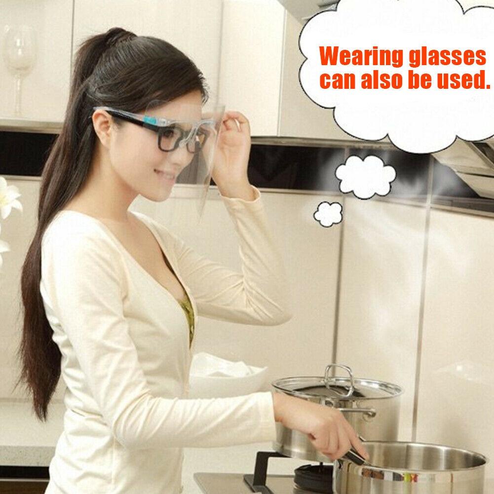 Bảo vệ toàn khuôn mặt Màn che full mặt, tránh bắn dầu ăn Splash Shield không đọng sương