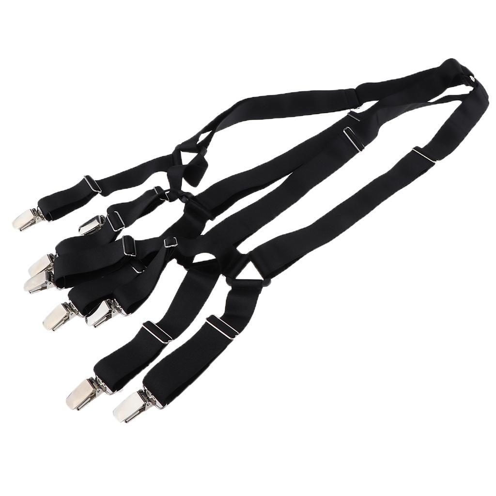 Sheet Bed Suspenders Adjustable Elastic Crisscross Sheet Band Straps Grippers