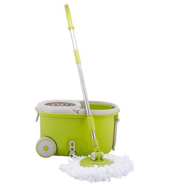 Bộ Lau Nhà Xoay Tay 360 độ MOP L003 lồng vắt bằng inox (cam kết hàng chuẩn, y hình)