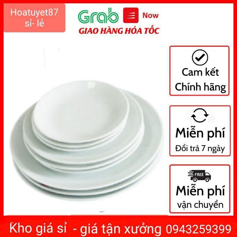 Đĩa sứ trắng sâu lòng hàng dày (18cm đến 22cm)