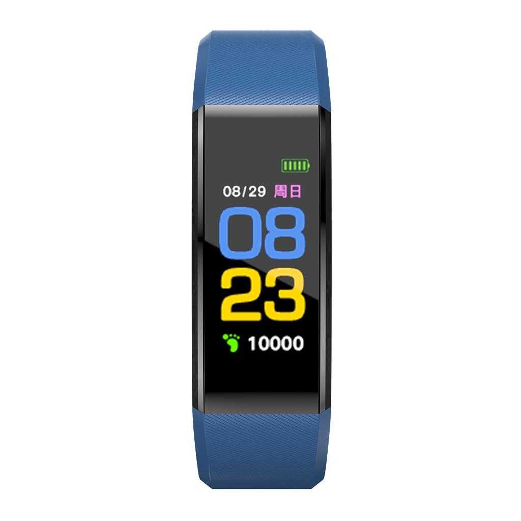 2x115 Plus Smart Watch Bracelet Fitness Tracker Heart Rate Monitor Blue