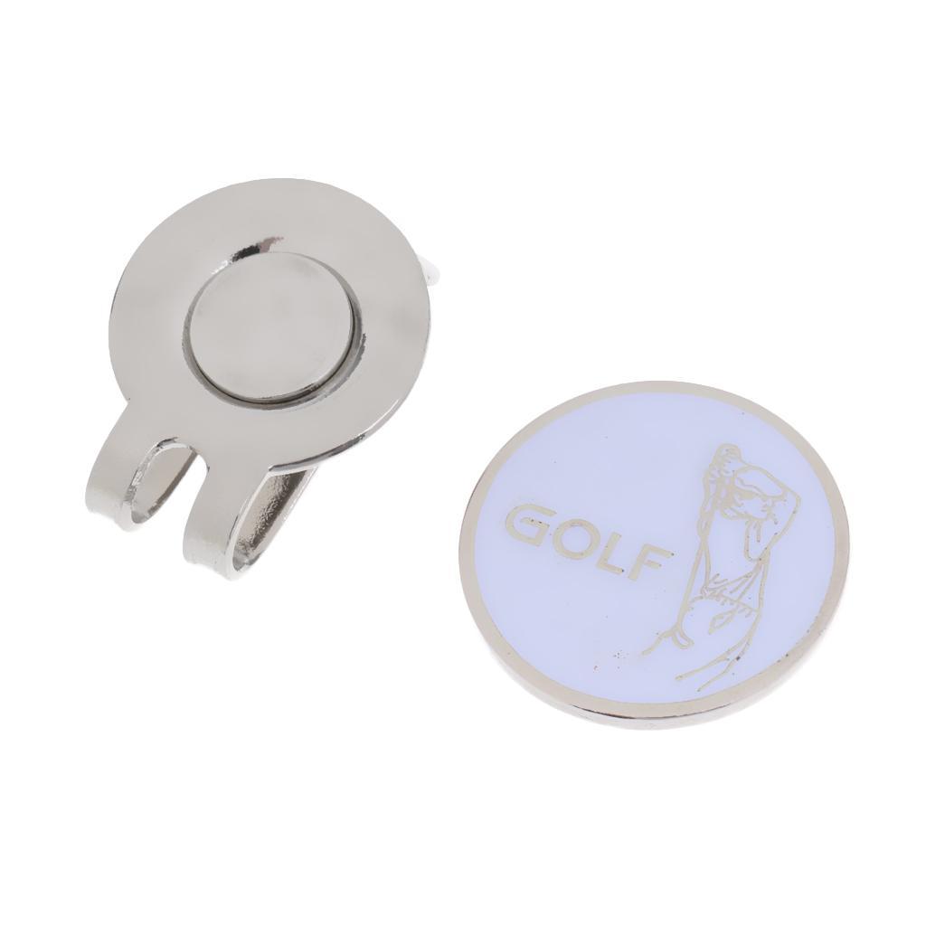2 Pieces Sturdy Golfer Golf Ball Marker Golf Cap Visor Golf Accessory Gift