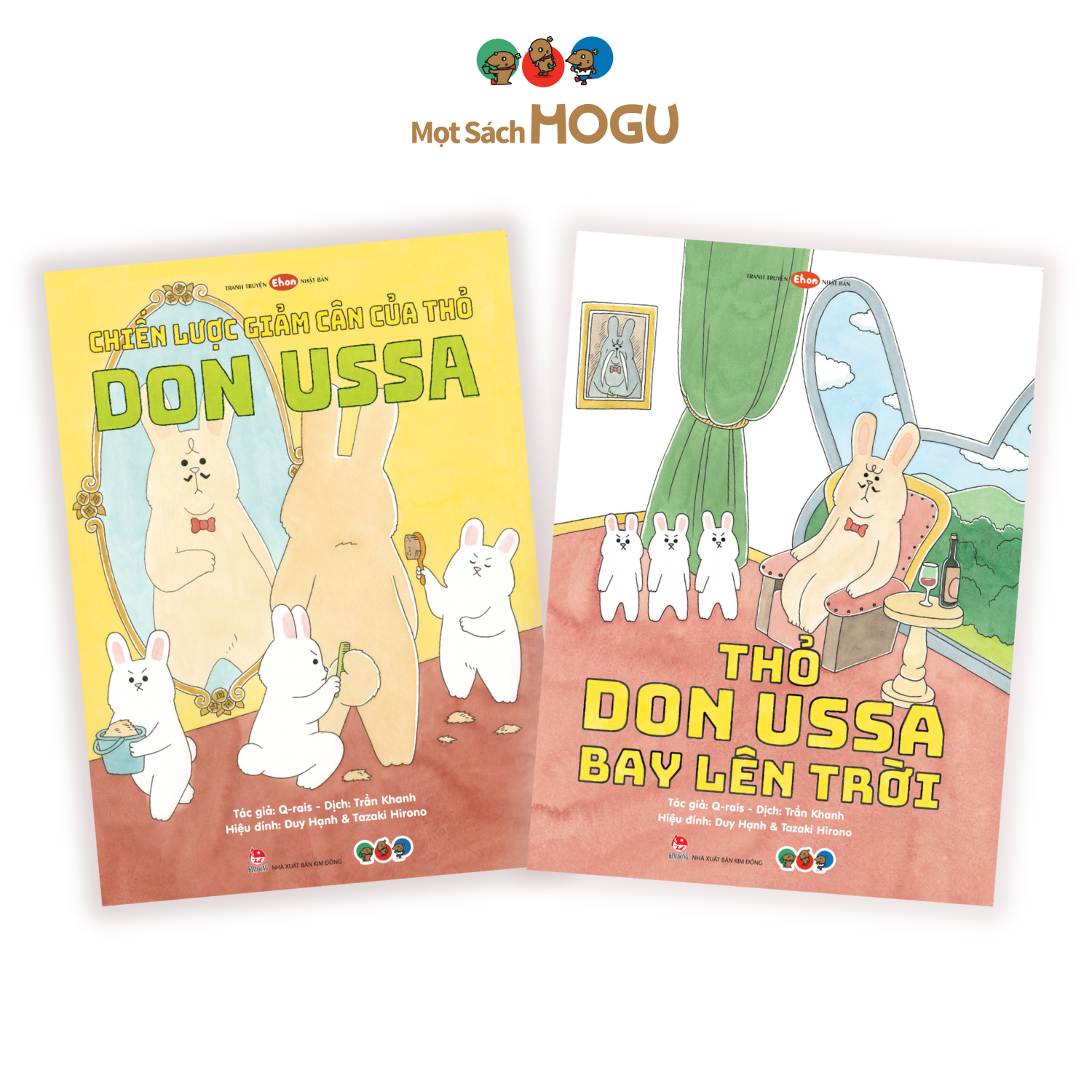 Sách Ehon Nhật Bản - Combo Thỏ Don Ussa cho bé từ 3 tuổi