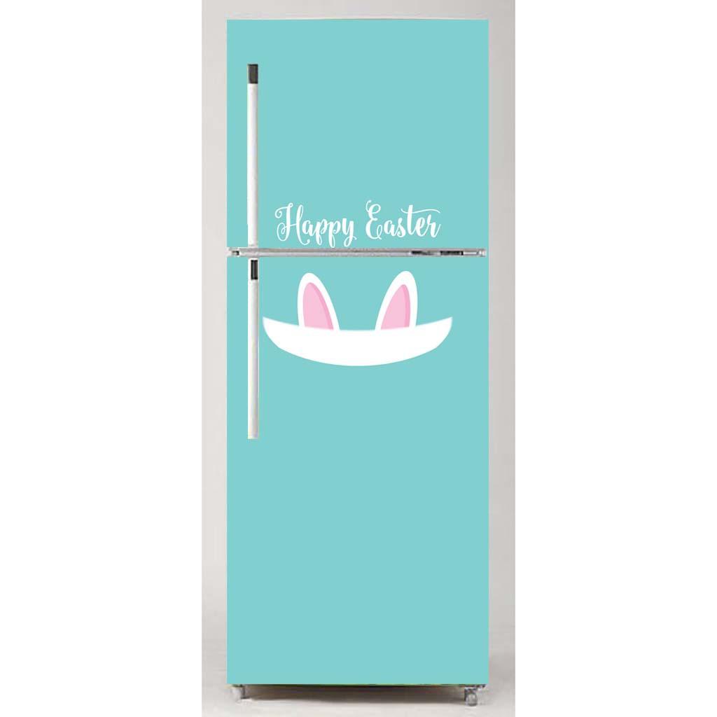 Decal trang trí tủ lạnh mẫu Tai thỏ chất liệu chống thấm cao cấp