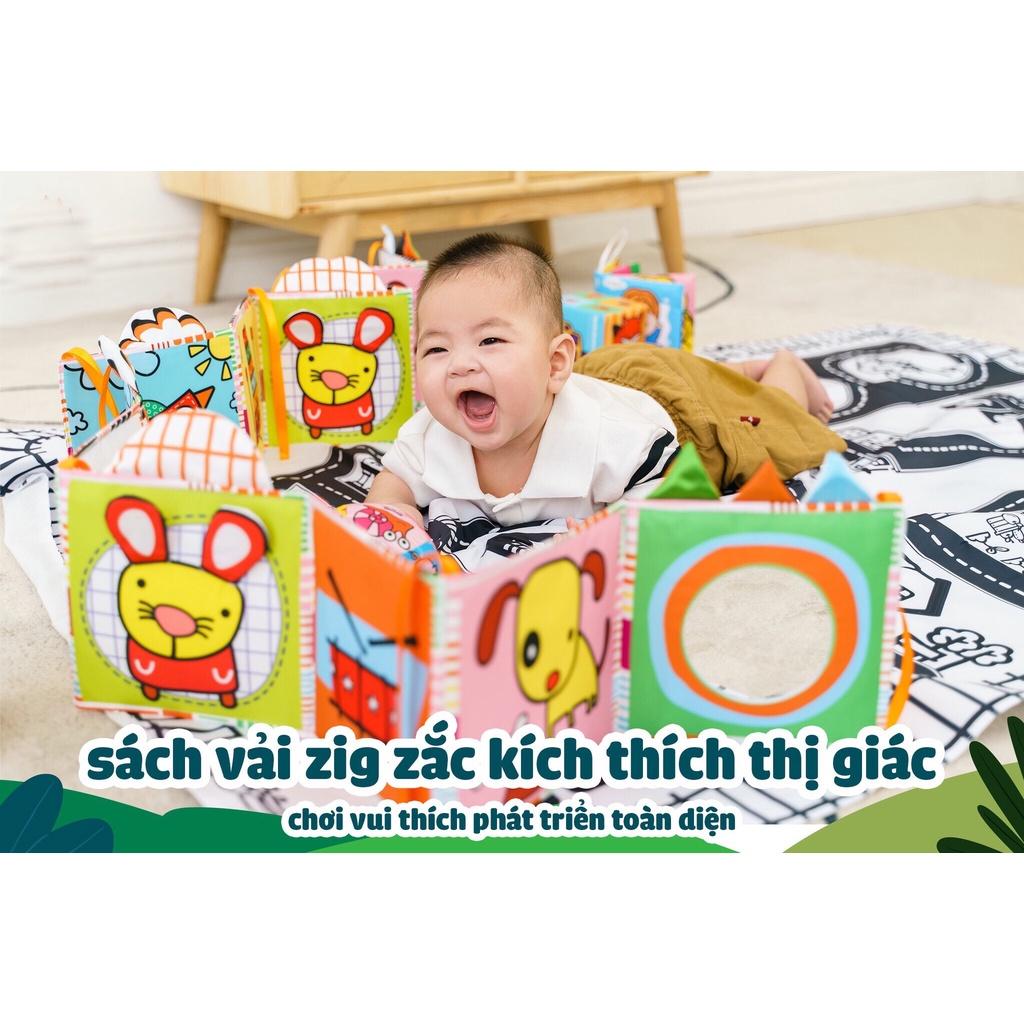 BỘ SÁCH VẢI KIÊM QUÂY CŨI CHO BÉ