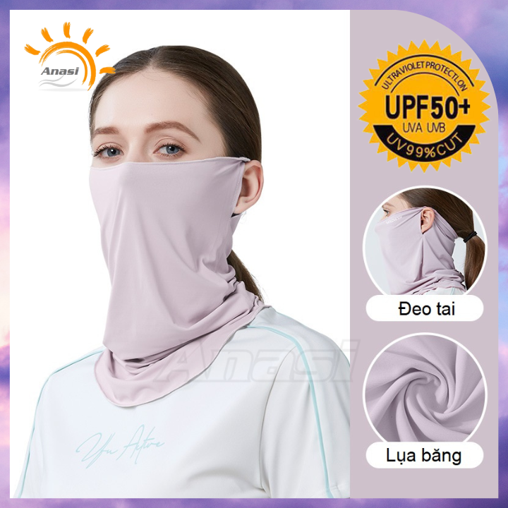 Khẩu trang băng lụa chống nắng cao cấp Anasi SA70 - khẩu trang nam nữ, chống tia UV, chống bụi, UPF50