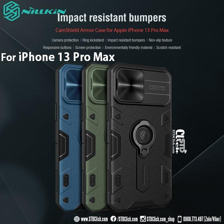 ỐP LƯNG DÀNH CHO IPHONE 13 PRO MAX CAMSHIELD ARMOR CHỐNG SỐC BẢO VỆ CAMERA