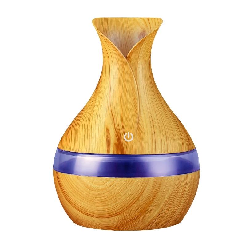 300Ml Vân Gỗ Máy Phun Sương Tạo Độ Ẩm Hương Thơm Khuếch Tán Tinh Dầu Lộc Không Khí Thơm Khuếch Tán Hộ Gia Đình Máy Phun Sương Tạo Độ Ẩm Siêu Âm Thanh Đèn Led 7 Màu Thay Thế