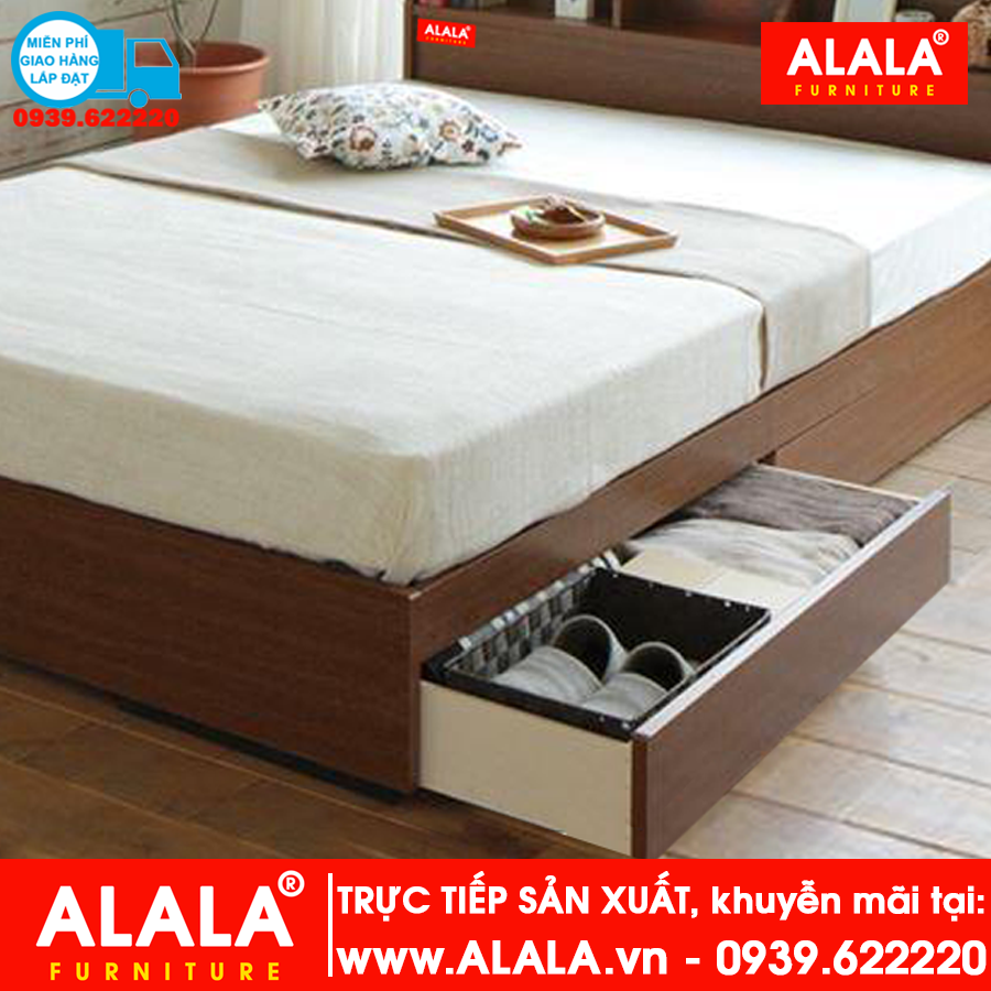 Giường ngủ ALALA18 gỗ HMR chống nước - www.ALALA.vn - 0939.622220