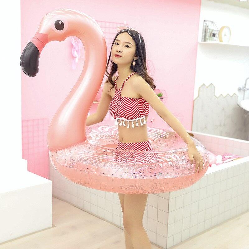 Bể bơi Flamingo bơm hơi Vòng bơi Vòng tròn Vòng tròn cao su cho trẻ em Người lớn Ghế nổi Bãi biển mùa hè Đồ chơi bên bể bơi