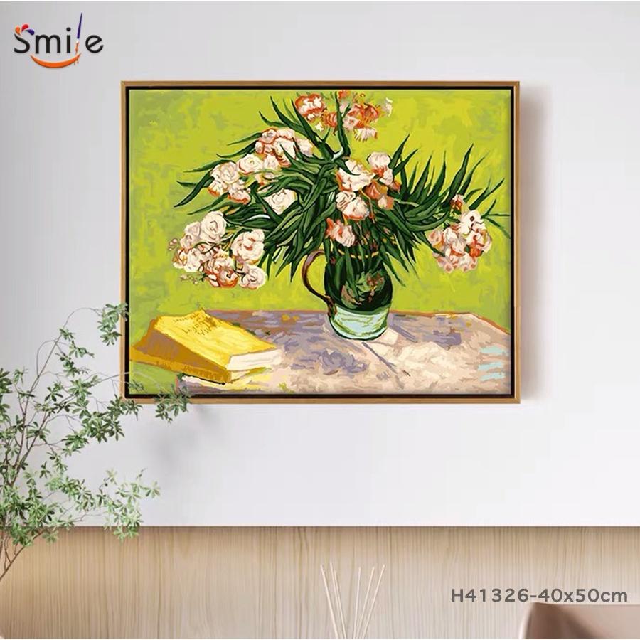 Tranh tô màu theo số Smile FMFP bình hoa Van gogh H41326