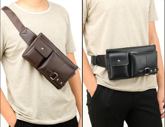 Túi Đeo Chéo Nam Bằng Da Cao Cấp Retro _ Tặng Kèm Móc Khóa Dây da