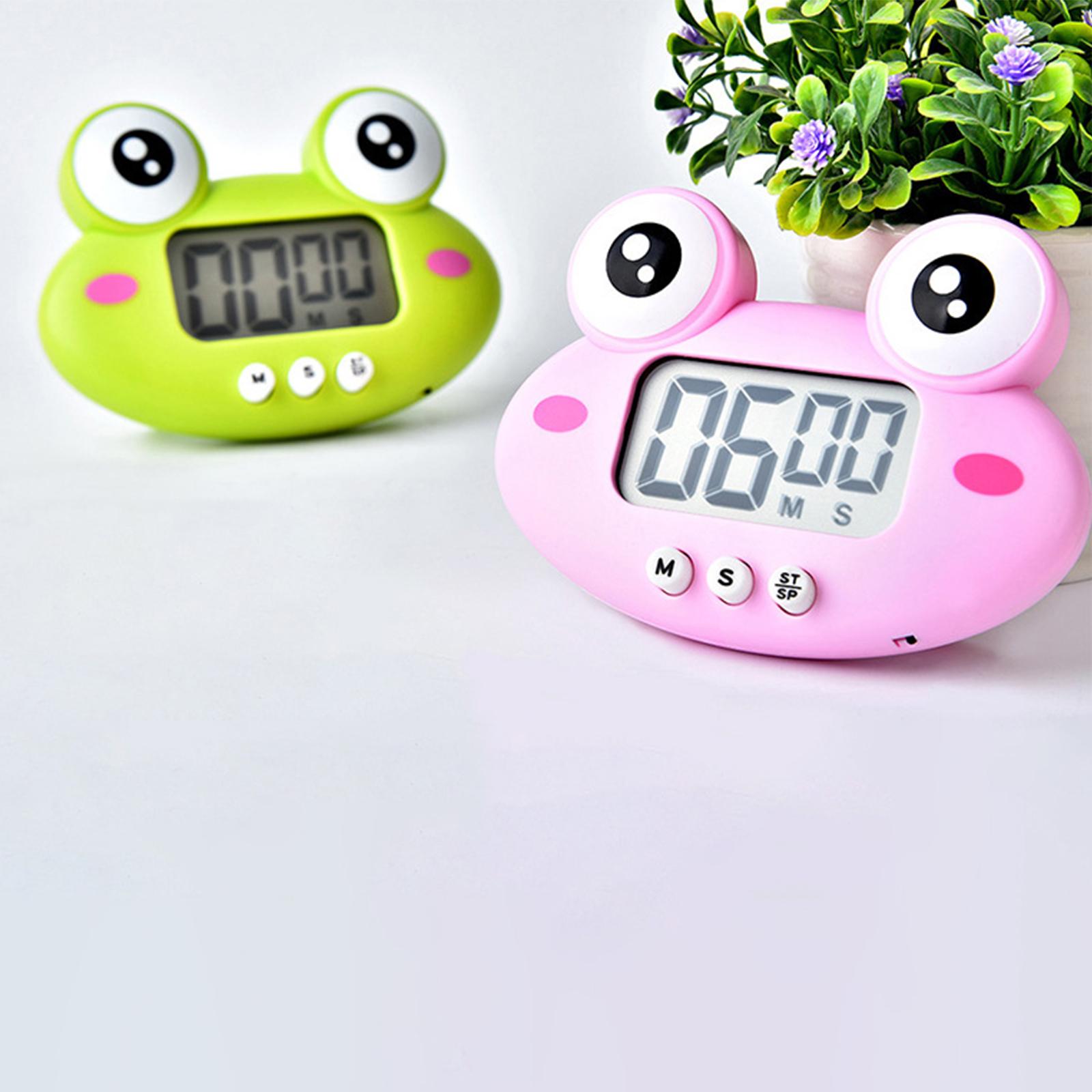 Digital Kitchen Timer Cute Animal Timer with Strong Magnet Back Stand Loud Alarm Large Screen Cooking Timer Clock