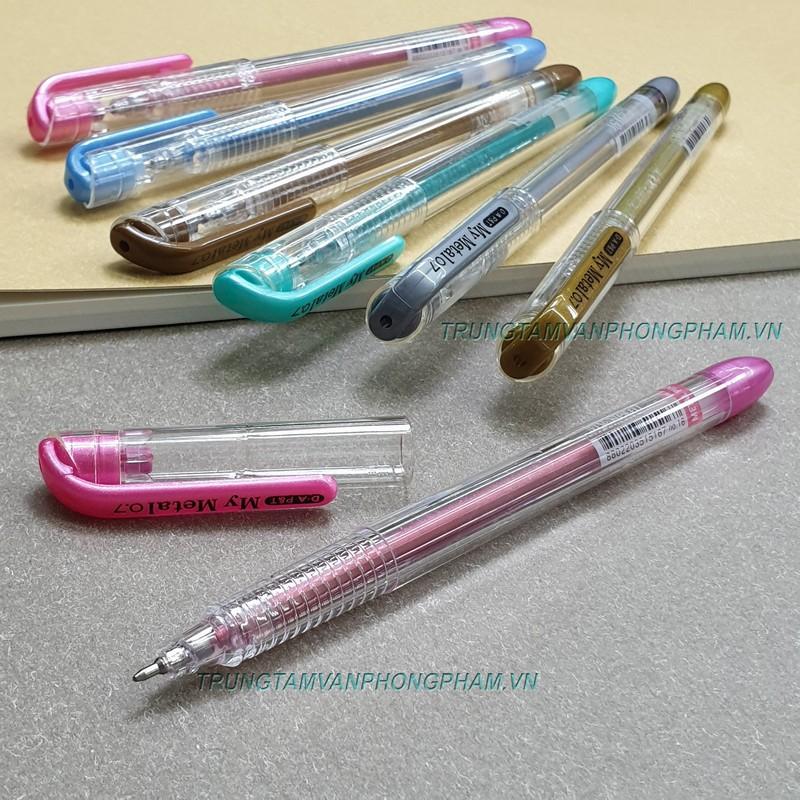 12 Bút My Metal Pen Đông A nhũ màu đồng bạc xanh lá dương hồng trang trí scrapbook, viết thiệp, album, sổ