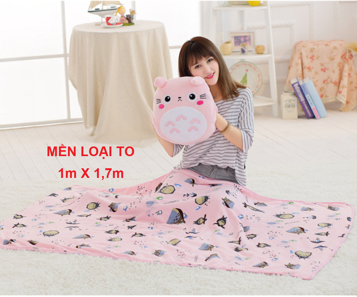 Gối mền Totoro chăn họa tiết