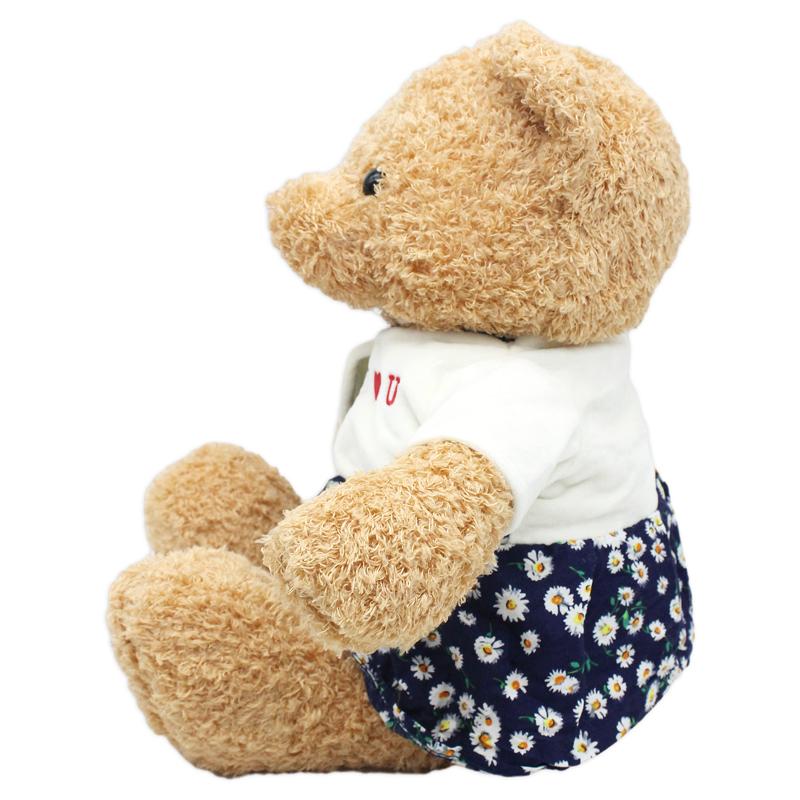 Thú Bông Gấu Teddy 50 cm - ZooZoo 50380 - Mặc Váy Hoa Cúc Xanh