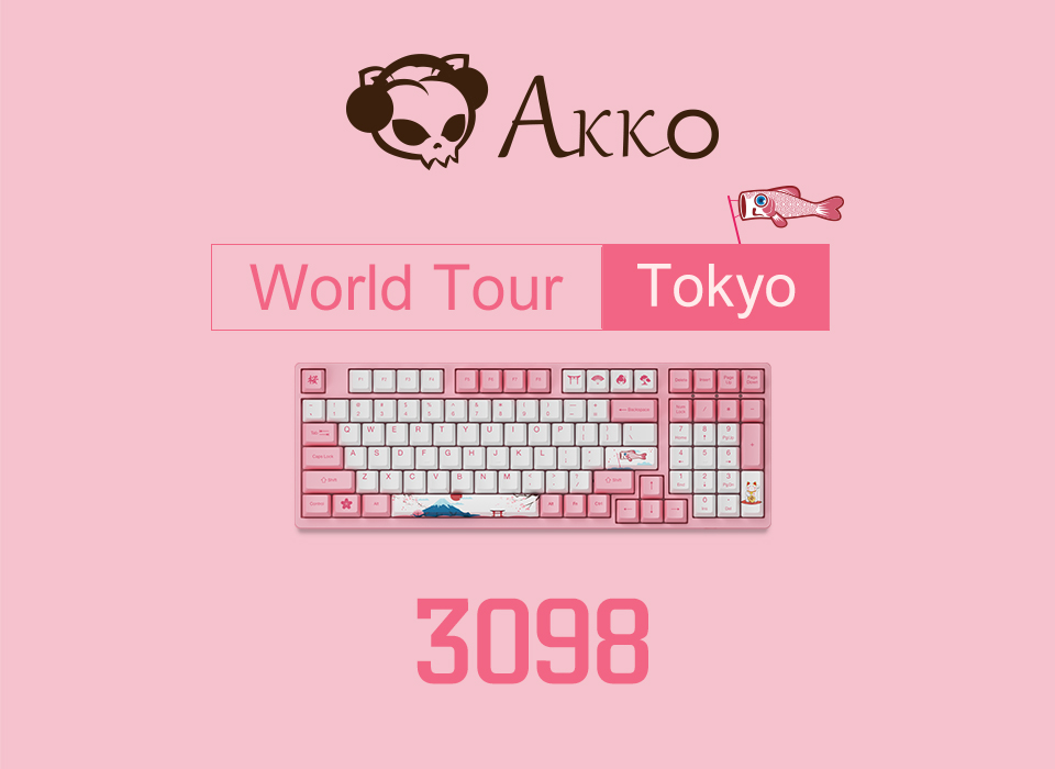 Bàn phím cơ AKKO 3098B Multi-modes World Tour Tokyo R2 [Mới, hàng chính hãng]