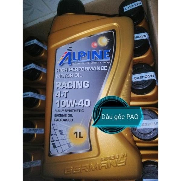 Nhớt (free ship) ALPINE RACING 4T 10W-40 dầu gốc PAO công nghệ Đức - xe số, xe côn, xe PKL