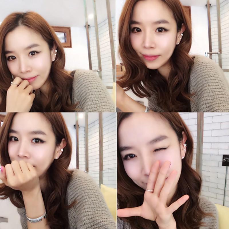 Khuyên đeo vành tai mặt hình ngôi sao/trái tim đẹp mắt