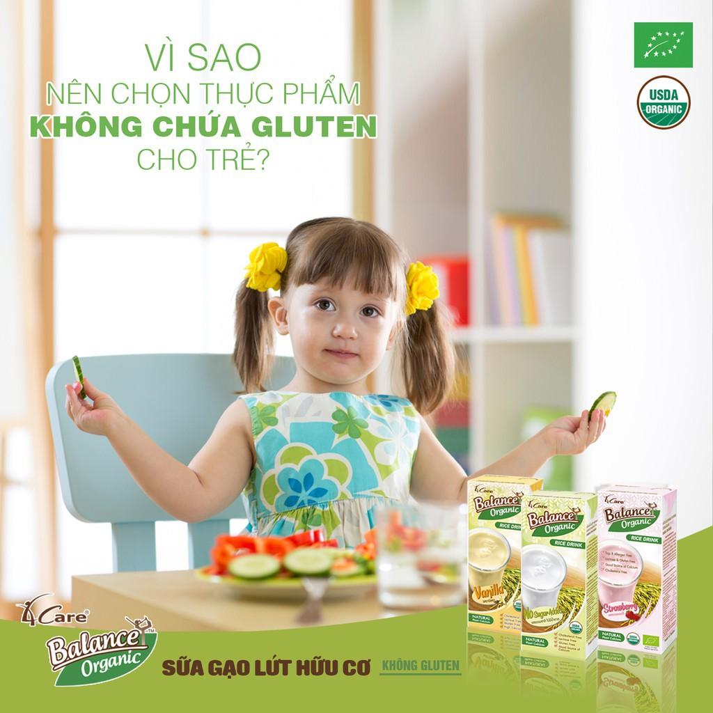 Sữa gạo hữu cơ hương dâu Thái Lan 4Care Balance Organic