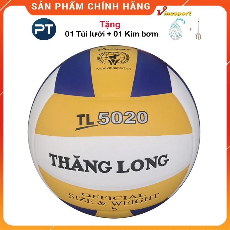 Bóng chuyền Thăng Long da Hàn Quốc PVC 5020 (Hàng Chính Hãng) - tặng túi lưới đựng bóng + kim bơm