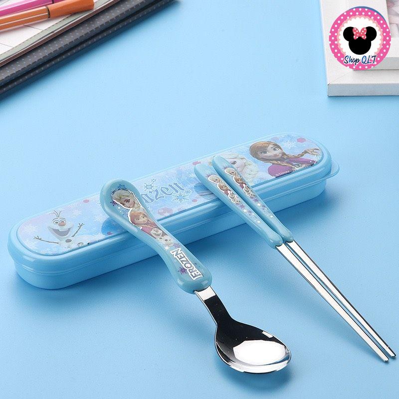 Bộ Đũa Thìa Inox siêu đẹp hãng DlSNEY . hình hoạt hình