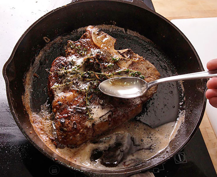 Bộ Chảo Gang Tròn Lòng Sâu Chống Dính Dày Nặng Làm Bò Né Beefsteak Dragon