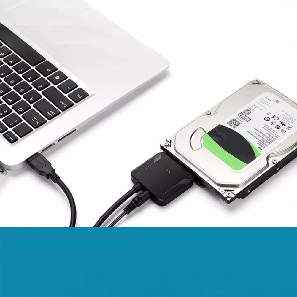 Bộ Chuyển Đổi Cáp Ổ Cứng USB SATA III Đen Có đèn báo tín hiệu tốc độ cao