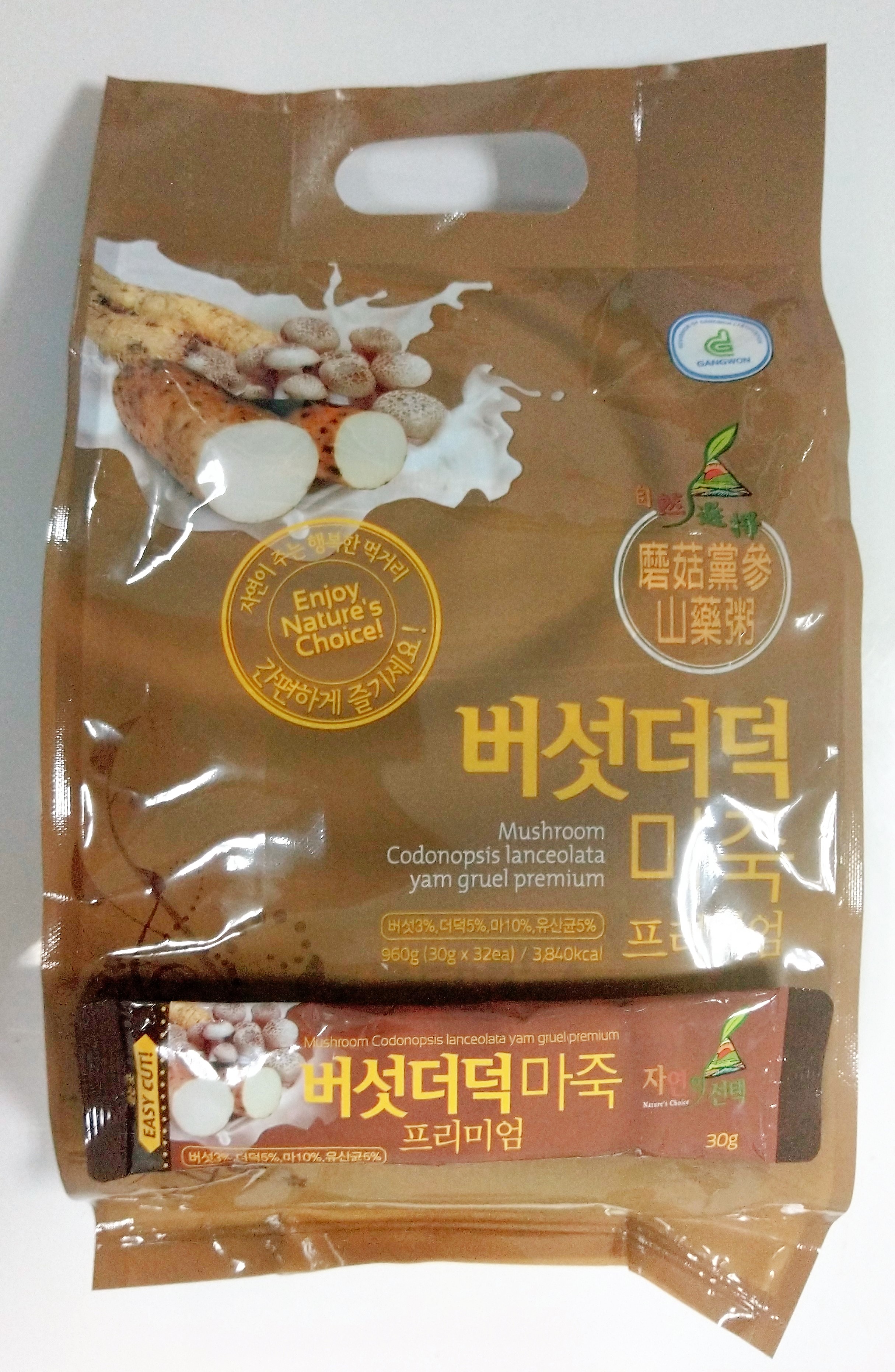 Bột ngũ cốc Hàn Quốc N-Choice nấm và đẳng sâm 960g - bao 32 gói x 30g / gói