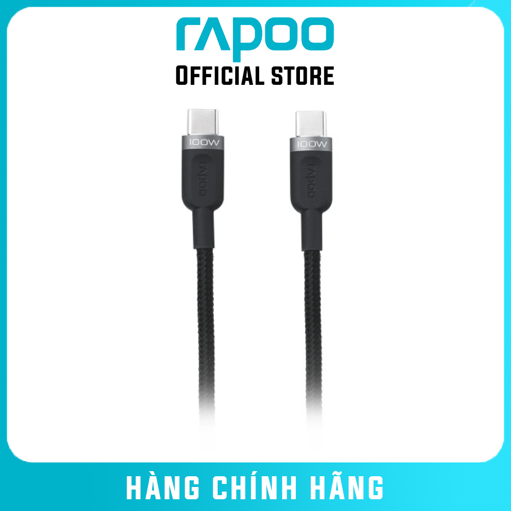 Cáp sạc 2 đầu Type C Rapoo PD100-Hàng chính hãng.