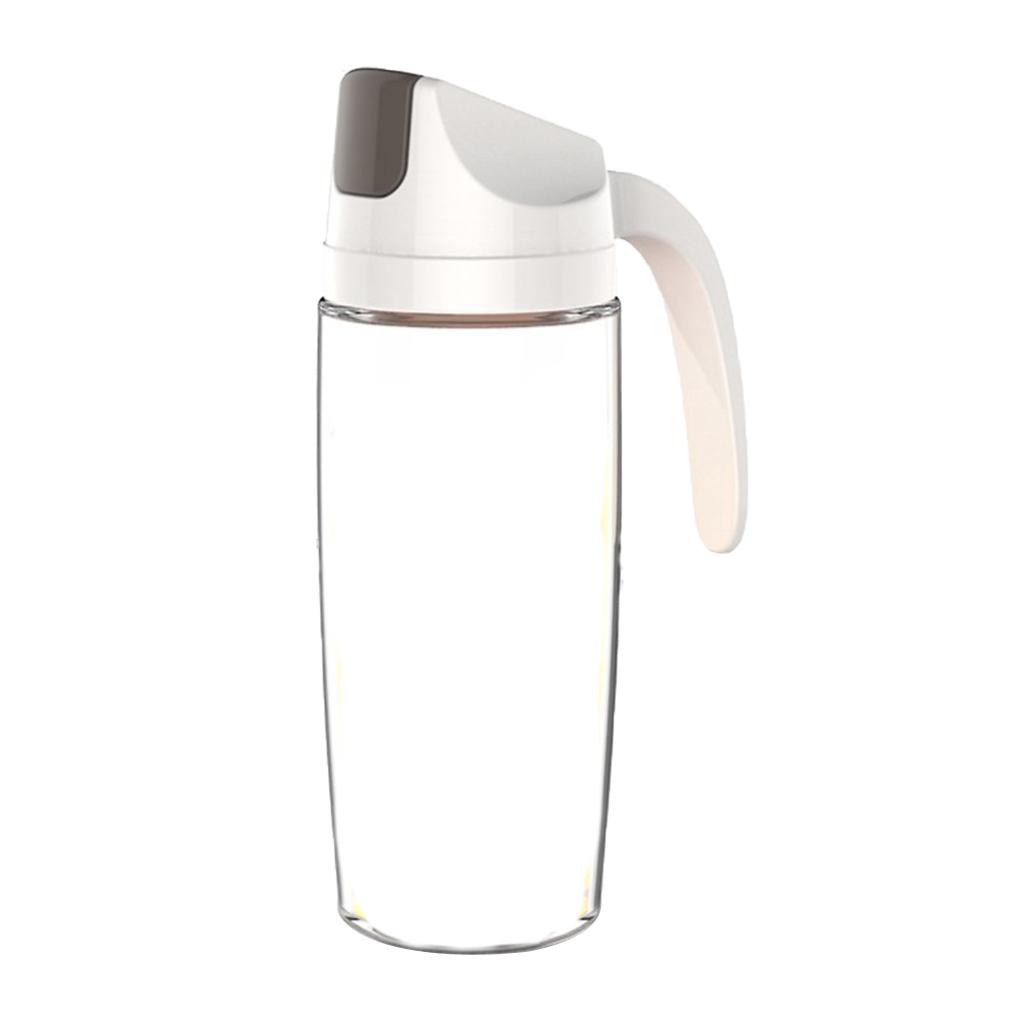 2X Glass Oil Bottle Vinegar Olive Spice Dispenser Leak-Proof Kitchen Tool,600ml