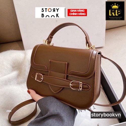 Túi Đeo Chéo Quai Cao STORYBOOK Khóa Ngang Thời Trang Hàn Quốc Tiện Lợi 20x14x7cm