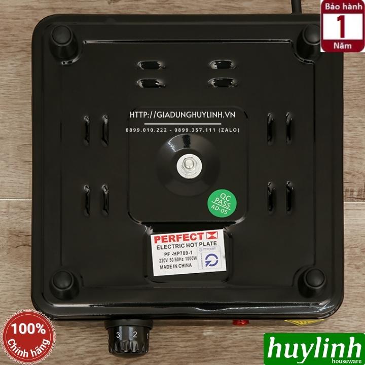 Bếp điện đơn Perfect HP789-1 - Công suất 1000W - Đường kính mâm 14cm - Không kén nồi - Hàng chính hãng