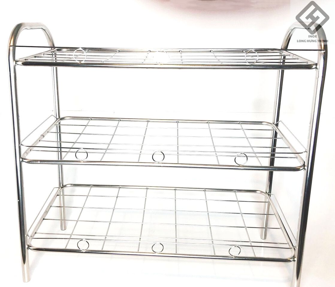 Kệ giày dép INOX cao cấp, sáng bóng, không hoen gỉ, thiết kế hiện đại, kệ dựng giày, dép tiện lợi, 3/4/5 tầng