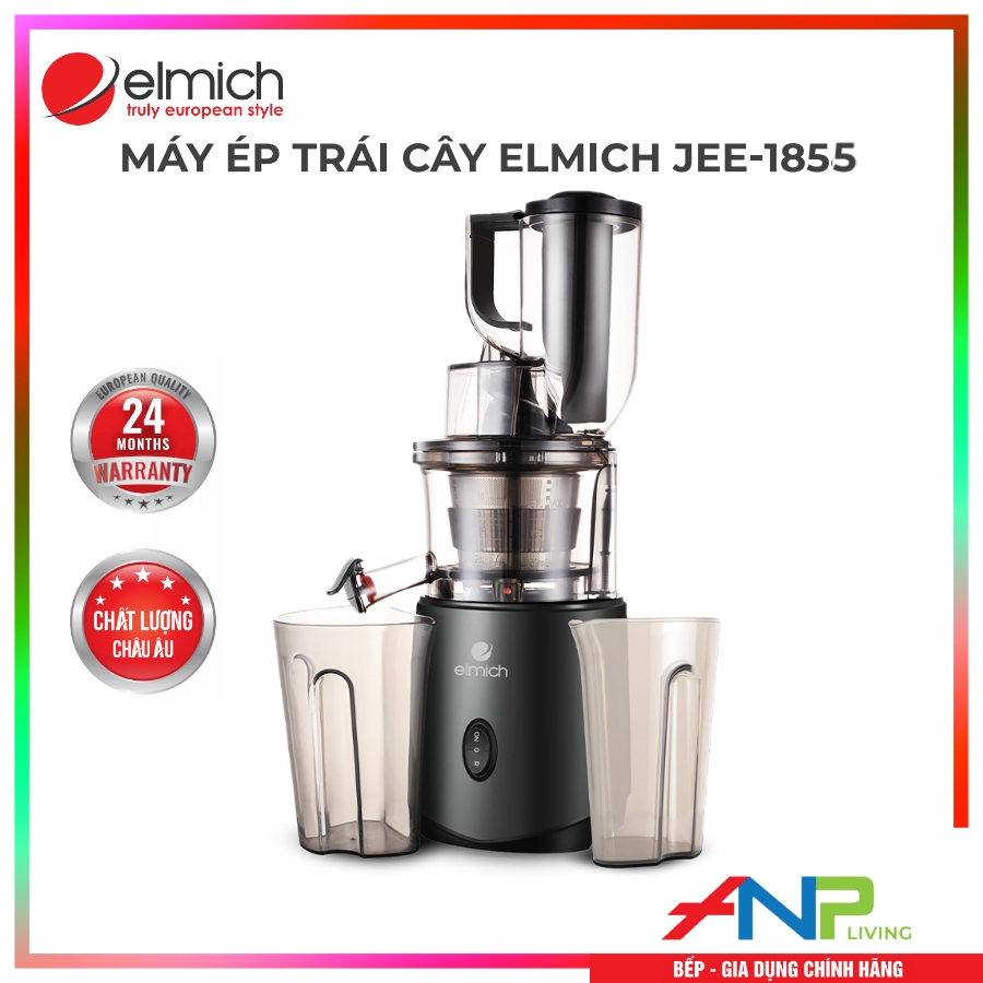 Máy Ép Trái Cây Tốc Độ Chậm Elmich JEE-1855OL (Công Suất 240W, - Ống Tiếp Nguyên Liệu size Lớn) - Hàng chính hãng