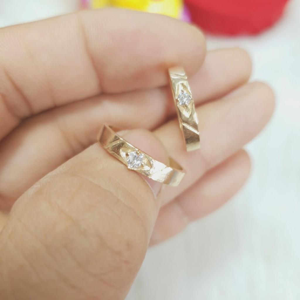Nhẫn Cặp Đôi Đơn Giản Vàng Vonfram Cao Cấp- Dùng lâu dài tắm rửa thoải mái không phai màu