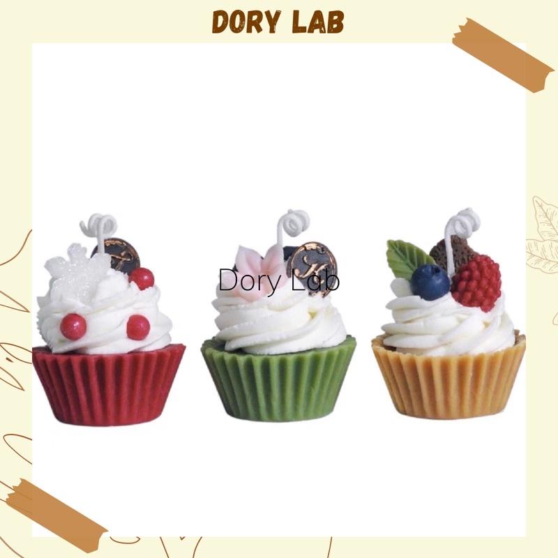 Nến Thơm Bánh Cupcake Mix Topping Nhiều Màu Sắc - Dory Lab