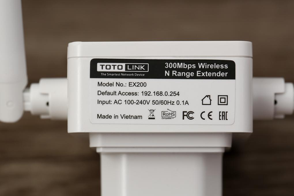 Bộ Mở Rộng Sóng Wifi Chuẩn N Totolink EX200 V2 Trắng - Hàng chính hãng