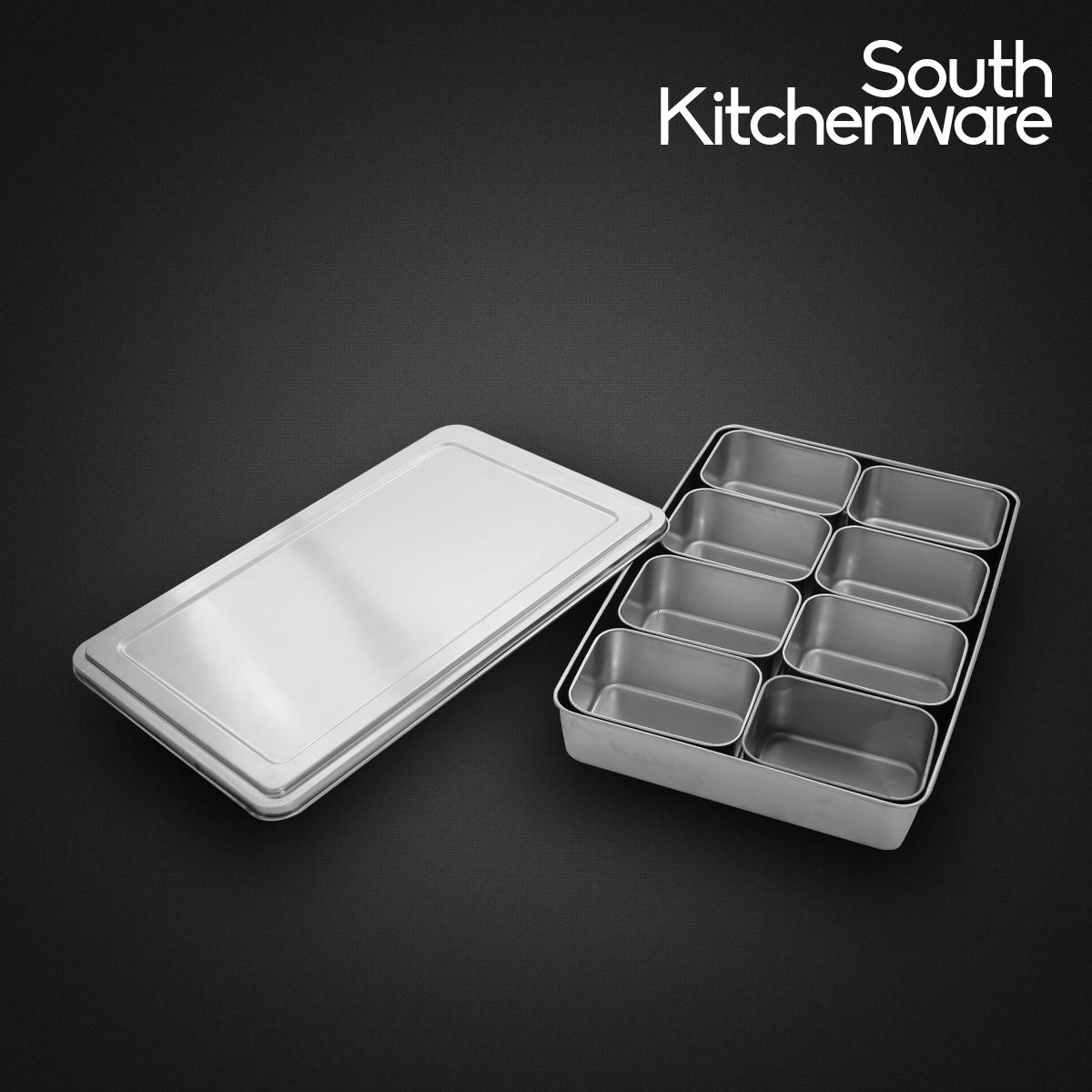 Hộp gia vị inox 100% 8 ngăn