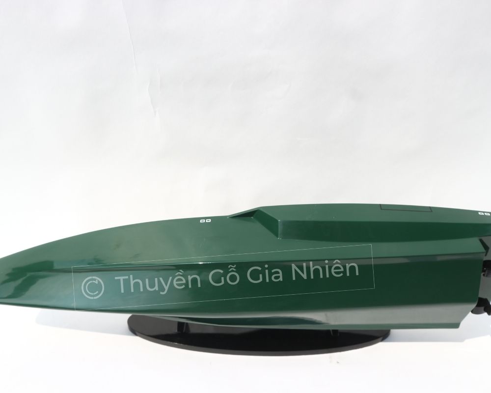 Mô Hình Thuyền Gỗ Phong Thủy Dạng Thuyền Đua Tốc Độ WALLY POWER 118 GREEN Chính Hãng Hàng Xuất Khẩu Chất Lượng Cao