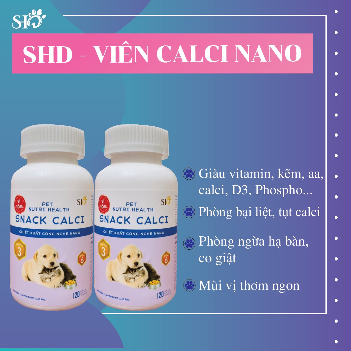 Canxi Snack Vị Tôm Cho Chó Mèo, Hỗ Trợ Phát Triển Khung Xương